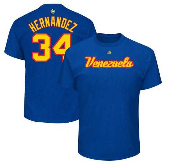 Venezuela Baseball 34 Felix Hernandez Majestic 2017 World Baseball Classic Name & Number T-Shirt Royal,We sell and wholesale Venezuela Baseball 34 Felix Hernandez Majestic 2017 World Baseball Classic Name & Number T-Shirt Royal on line form chian!